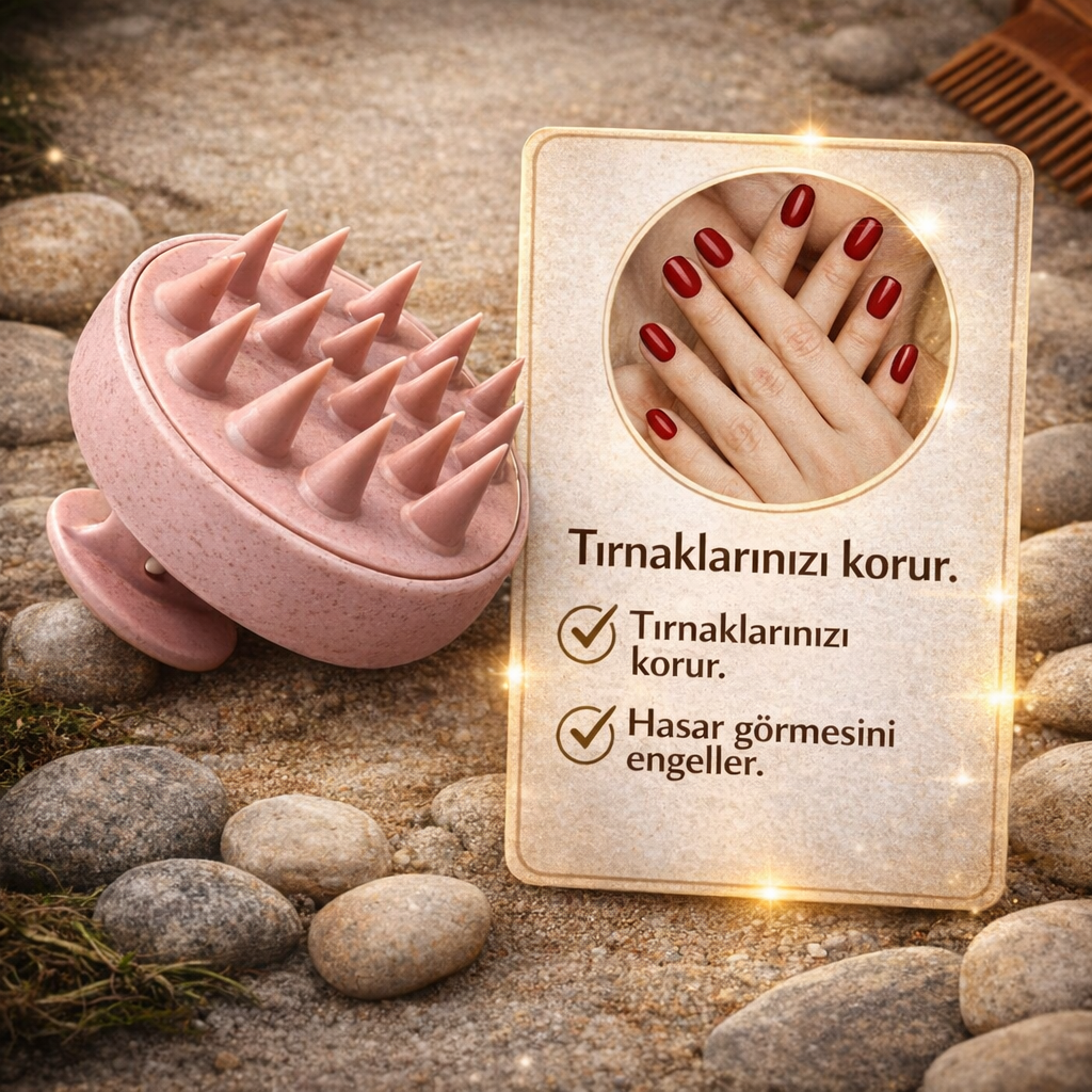 Saç Masaj Fırçası | Kepeği Bitirir, Kan Dolaşımını Hızlandırır